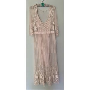 Free People Midi Dress with Lace Detail